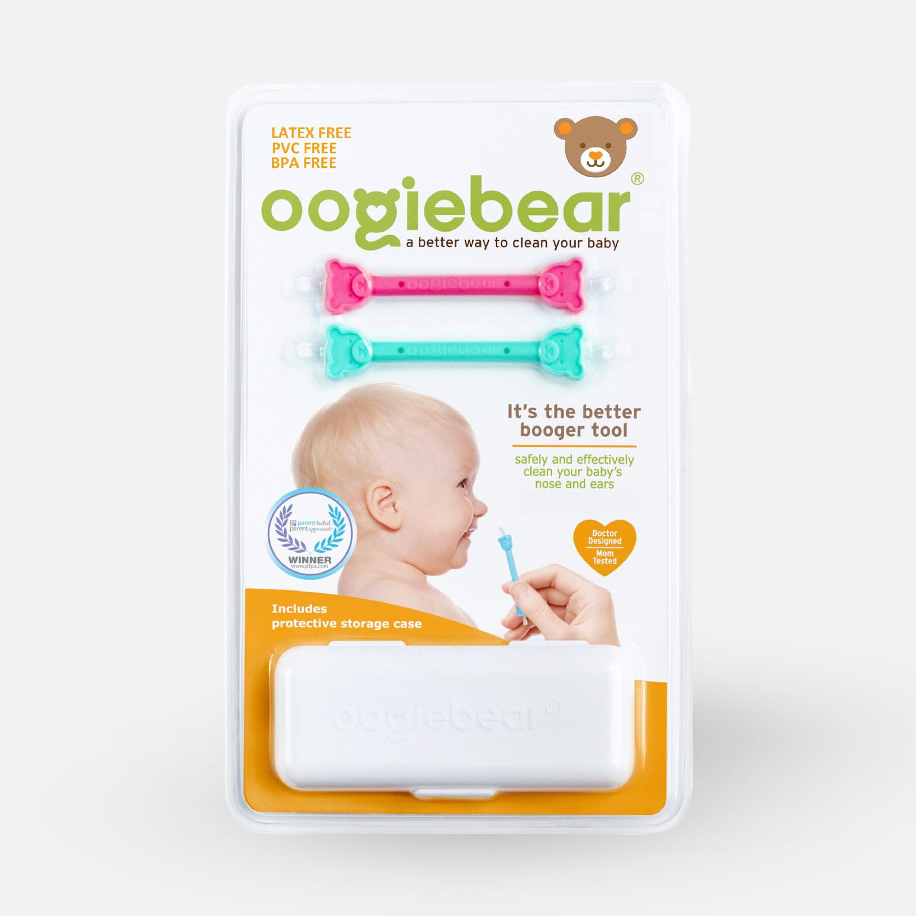 Oogiebear Baby Booger Picker with Case, 2Pack